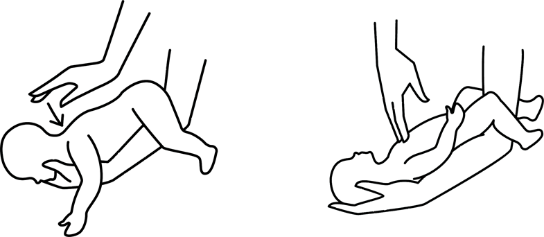 Giữ trẻ úp xuống